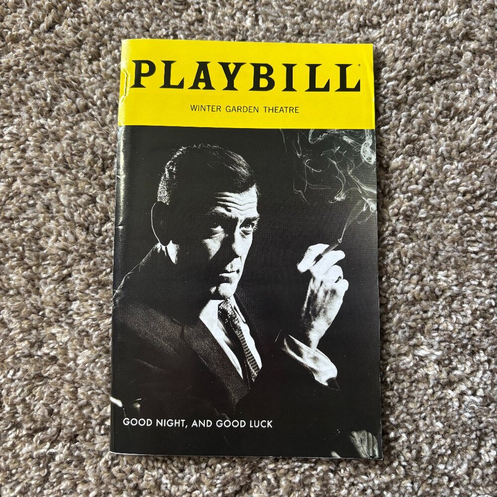 GOOD NIGHT AND GOOD LUCK Playbill GEORGE CLOONEY BROADWAY DEBUT